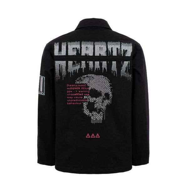 Куртка Джинсовка The Warning Assymetrical Черная - фото 2