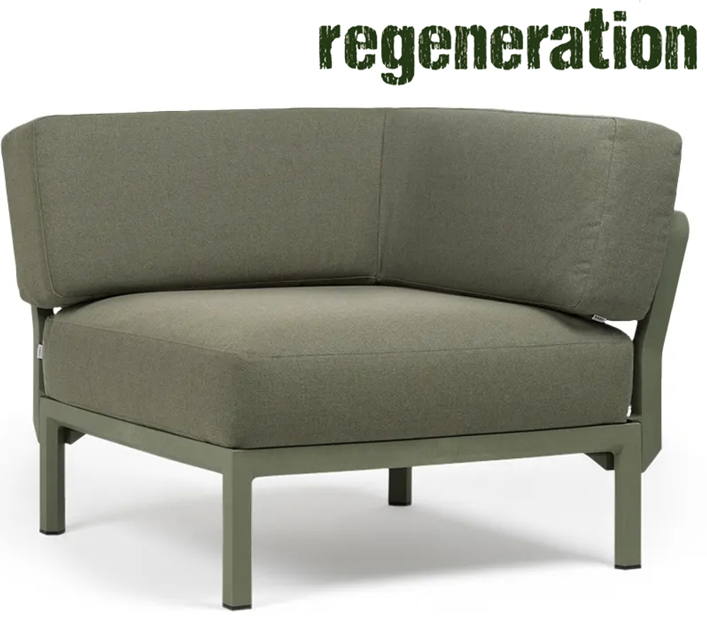 Модуль угловой пластиковый с подушками Nardi Maximo Elemento Angolo, кактус, тимьян