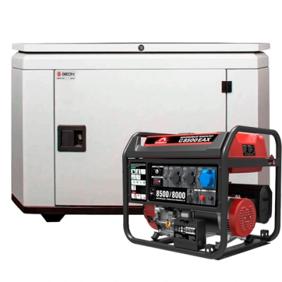 Генератор бензиновый SUNREKA G8500EAX с кожухом Geon 1200 RAL 7035