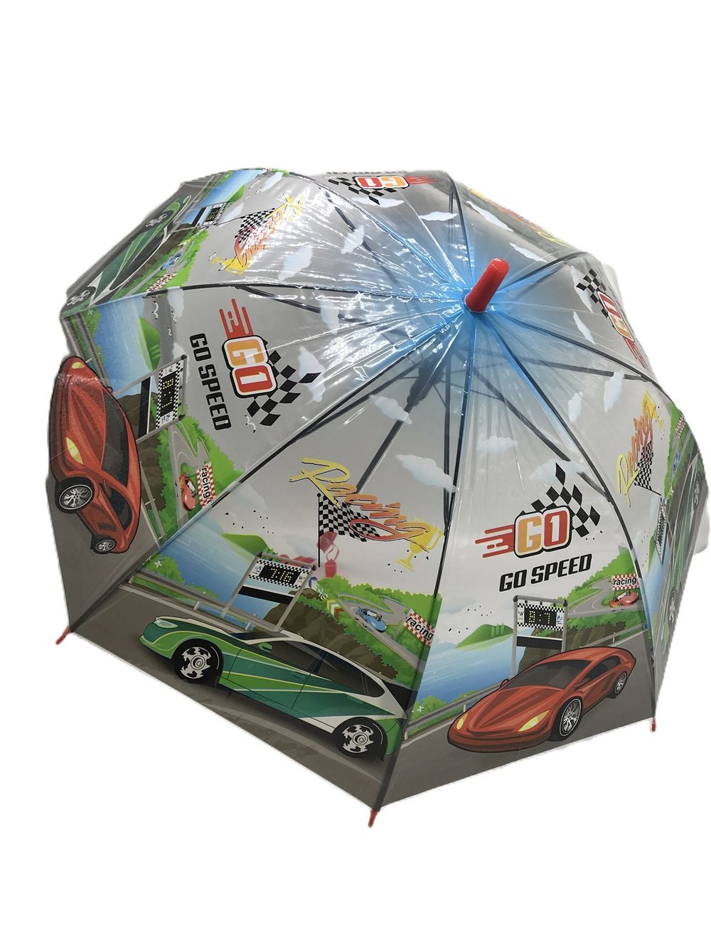 Зонт детский Гоночные машины цвет красный