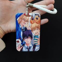 Кардхолдер с ремешком "Человек-бензопила"