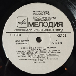 Винтажная виниловая пластинка LP София Ротару Где Ты Любовь, София Ротару И Червона Рута (СССР 1981)