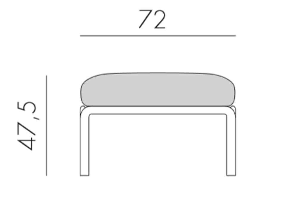 Пуф пластиковый с подушкой Nardi Komodo Pouf, белый, авокадо