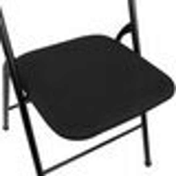 Стул складной BRABIX "Golf CF-007", черный каркас, черная ткань