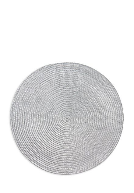 Набор салфеток сервиров 2шт DeNASTIA D36, 100%ПП, светло-серый