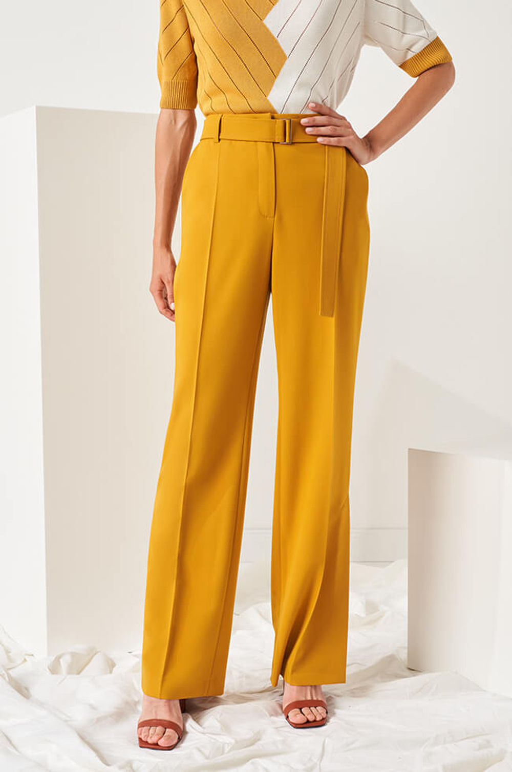 3965 Брюки женские (горчичный)