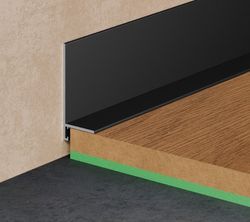 Щелевой плинтус Pro Design Mini L 601 черный анодированный, 2700x15,5x35 мм