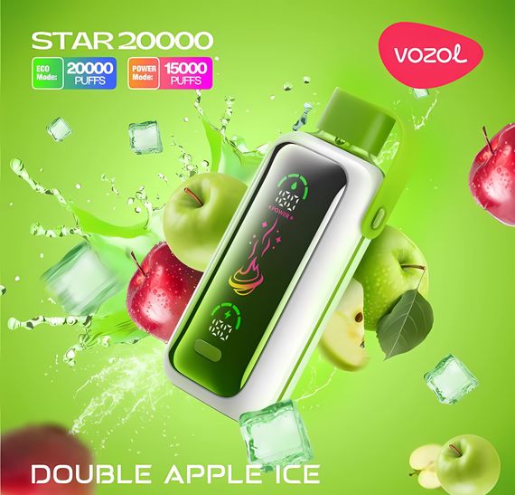 Vozol STAR 20000 - Double Apple Ice (5% nic)