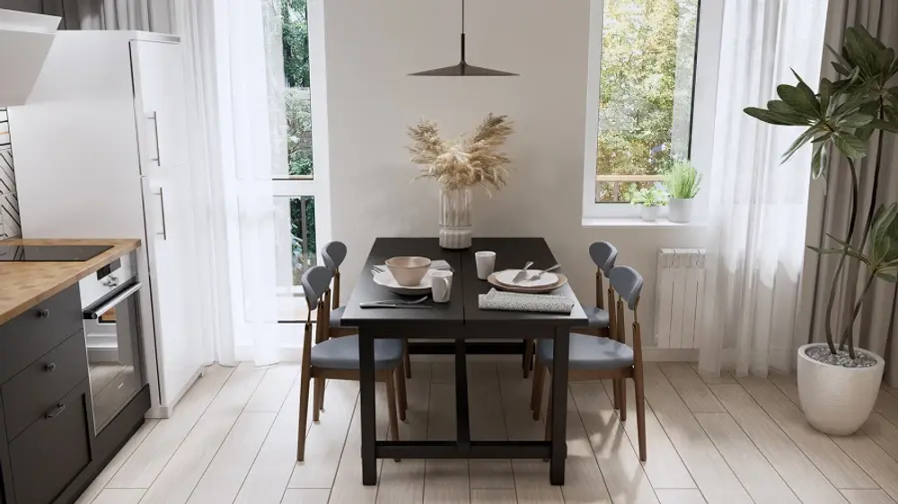 Стол барный  -  аналог IKEA/NORDVIKEN/НОРДВИКЕН /ТОЛЫСЬ/ ИКЕА,  152x95см, черный