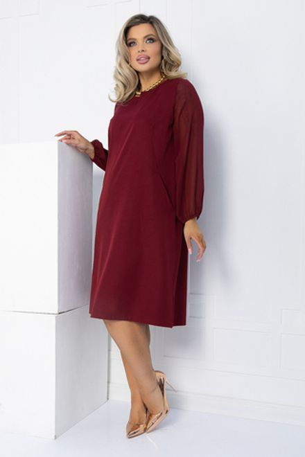 Платье Яркое пламя (бордовое) П12618-25 LT Collection