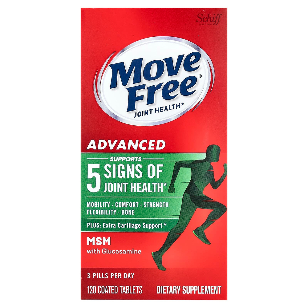 Schiff, Move Free® Advanced, добавка для здоровья суставов, 120 таблеток