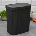 Контейнер для мусора 5,9л "Velvet", черный гранит