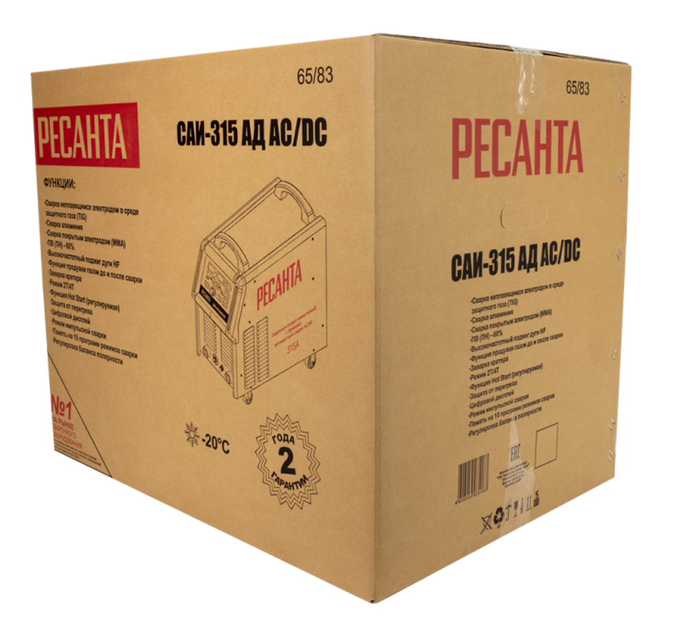 Сварочный аппарат инверторный Ресанта САИ-315 АД (АС/DC)