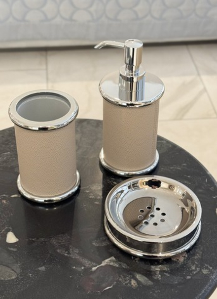 Стакан для зубных щеток Giobagnara Ravello Chrome/Stone, 12 см