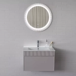Тумба с раковиной Comforty Мадрид 70 00-00020643 серый шелк