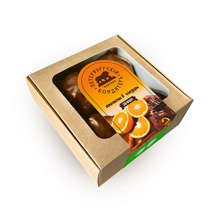 Зефир Апельсин в глазури со вкусом апельсина Крафт 260г