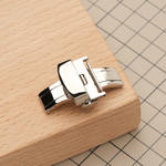 Застежка-бабочка с фиксирующим механизмом, цвет серебро