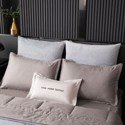 Комплект постельного белья на резинке с одеялом Велюрия Люкс «Нейтральный шик»