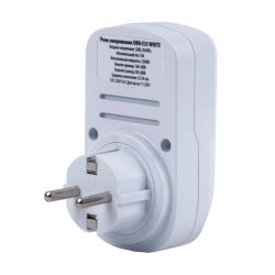 UBR-E35 WHITE Реле напряжения однофазное. 16А. 3500Вт. с заземлением. Белый. TM Uniel