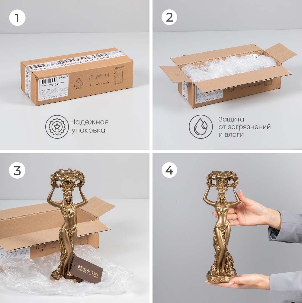 Подсвечник Цветок Египта Бронза