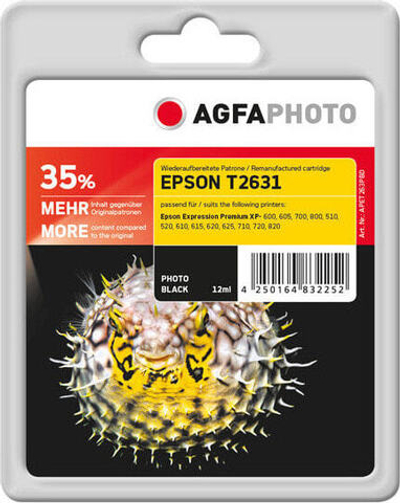 Картридж струйный черный 1 шт AgfaPhoto Holding GmbH APET263PBD