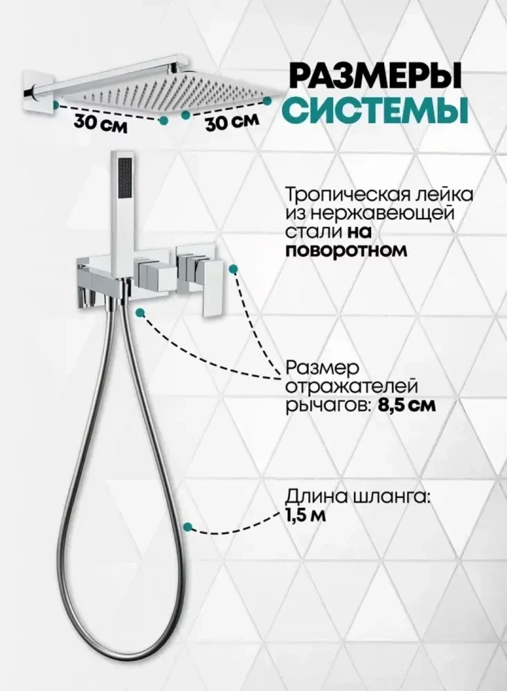 Душевая система скрытого монтажа Grocenberg GB5080CR с Картриджем Kerox (Венгрия)