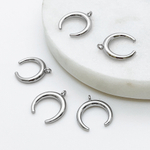 Подвеска Лунница, цвет серебро, размер 15*17 мм, цена за 1 шт