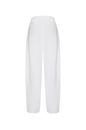 Штаны бананы с защипами Белый