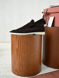 Лоферы Loro Piana Summer Walk с плетением по периметру