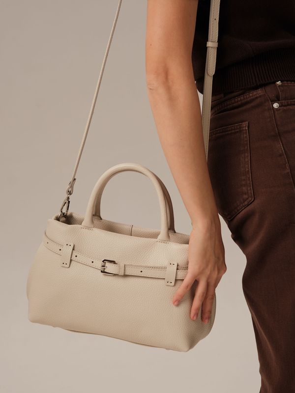 Кожаная сумка DBR Muse 31399 светлый крем