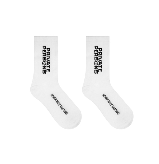 PP LOGO SOCKS WHITE