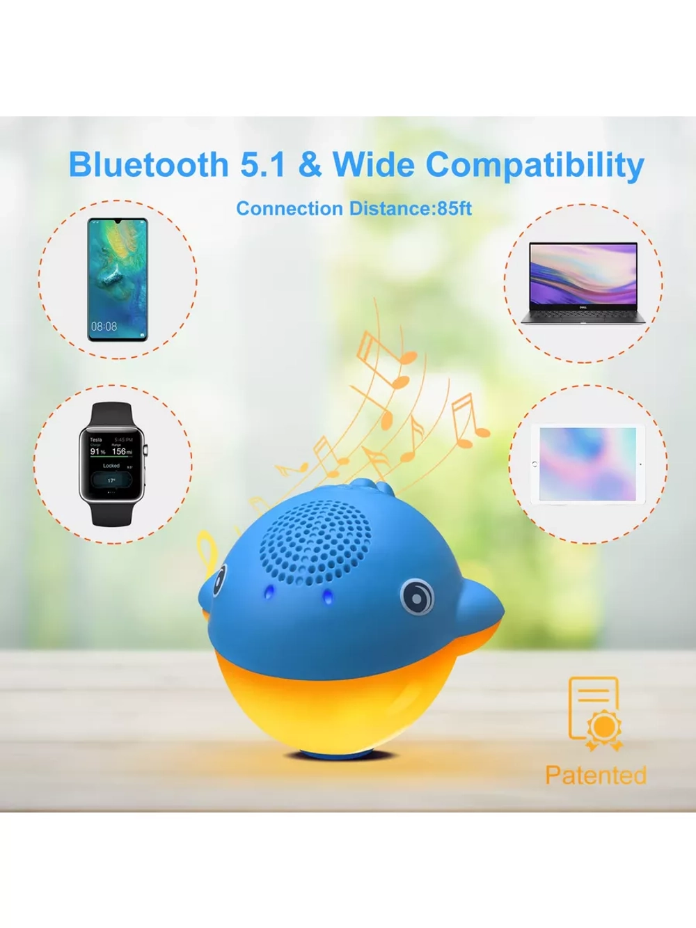 Беспроводная Bluetooth Колонка с LED подсветкой
