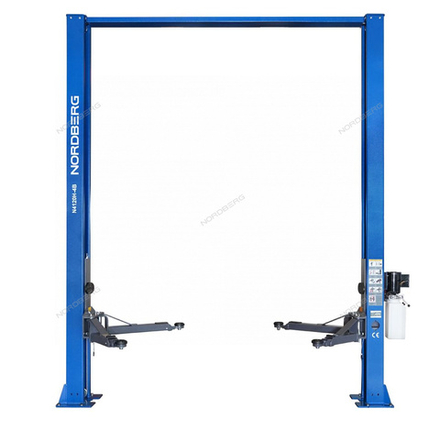Подъемник двухстоечный 4 т, верхняя синхронизация, H=3,6 м, 220 В, синий NORDBERG N4120H-4B_3+2_220