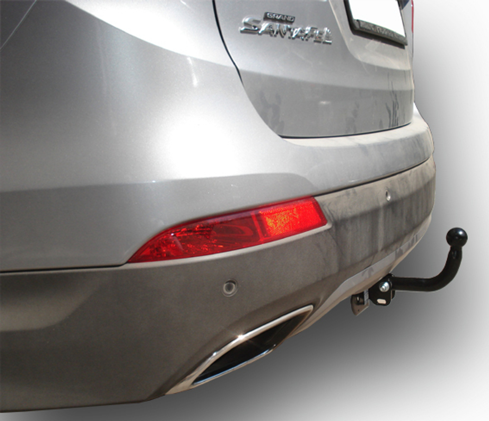 Фаркоп Лидер-Плюс для HYUNDAI SANTA FE (DM) 2012-2018(дизель) (GR SF 2014-2018)/ KIA SORENTO 4 (XM FL) 2012-2015 с электрикой (Smart) и сертифкатом в комплекте арт.(H224-A)