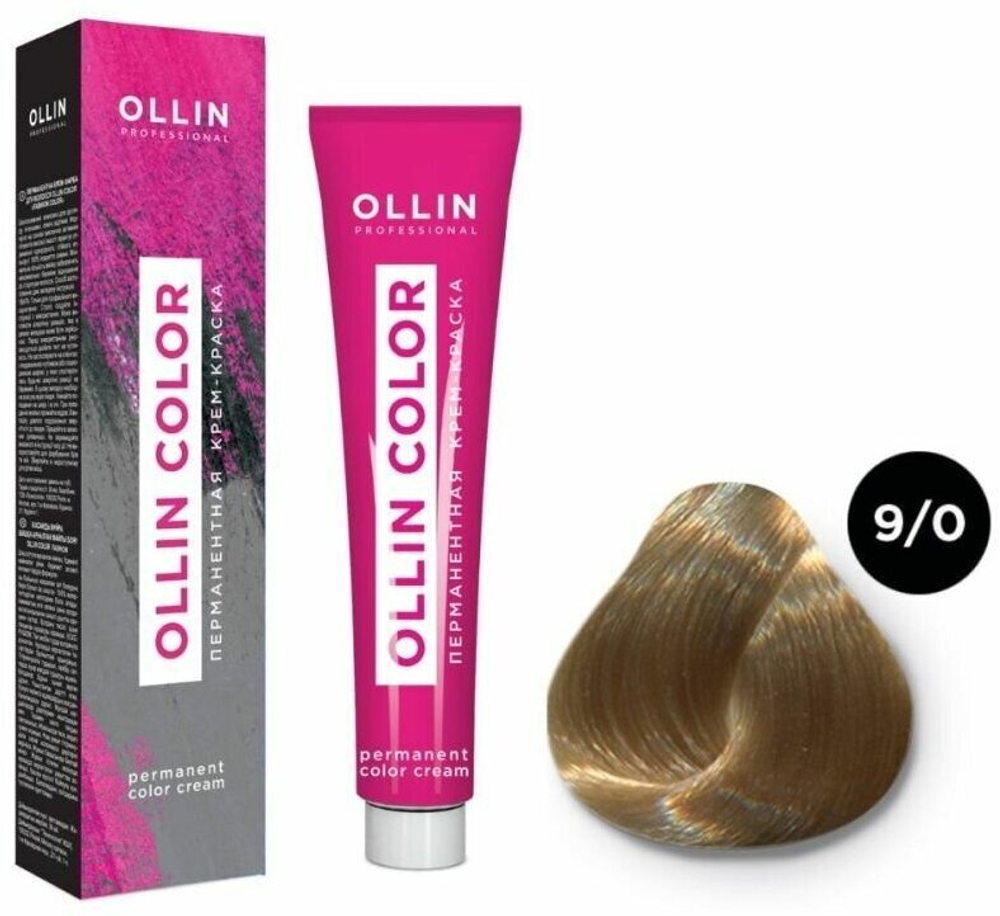OLLIN COLOR 9/0 блондин 60мл Перманентная крем-краска для волос