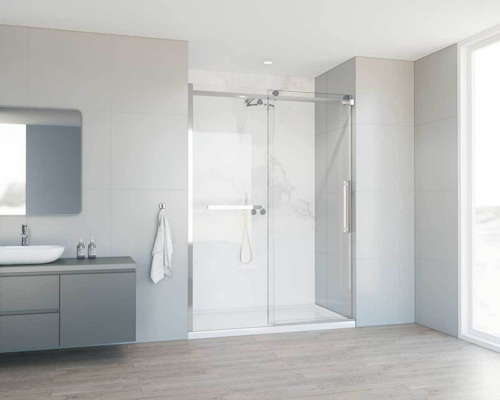 Душевая дверь Como Soft VDS-1CS140CL, 1400, хром, стекло прозрачное