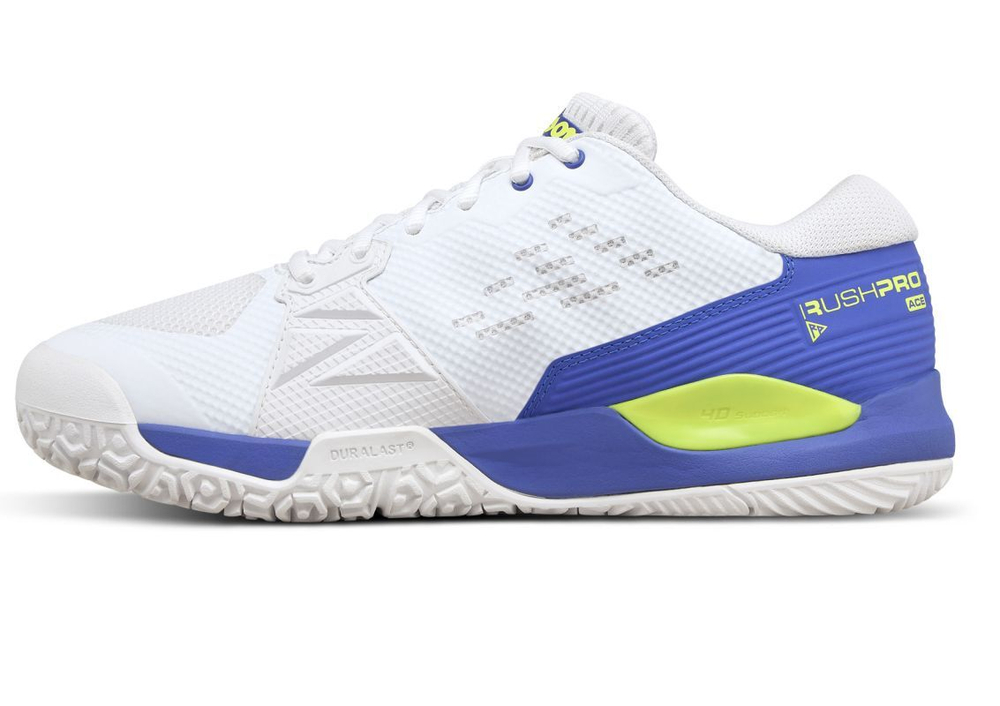 Мужские теннисные кроссовки Wilson Rush Pro Ace - white/blue/yellow