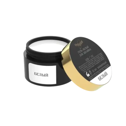 Белый гель для дизайна, гель-краска, для прорисовки френча 15мл,ОПЦИЯ