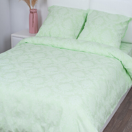 Комплект постельного белья "ВЛ. САЛАТ", поплин Жаккард, 100% хлопок.