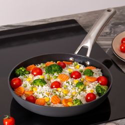 СКОВОРОДА АНТИПРИГАР. 3Х СЛОЙНЫМ ПОКРЫТ. DAIKIN, СЕРИЯ "CHEF" AGNESS 24*4.5CM, АНОДИРОВАН.АЛЮМИНИЙ