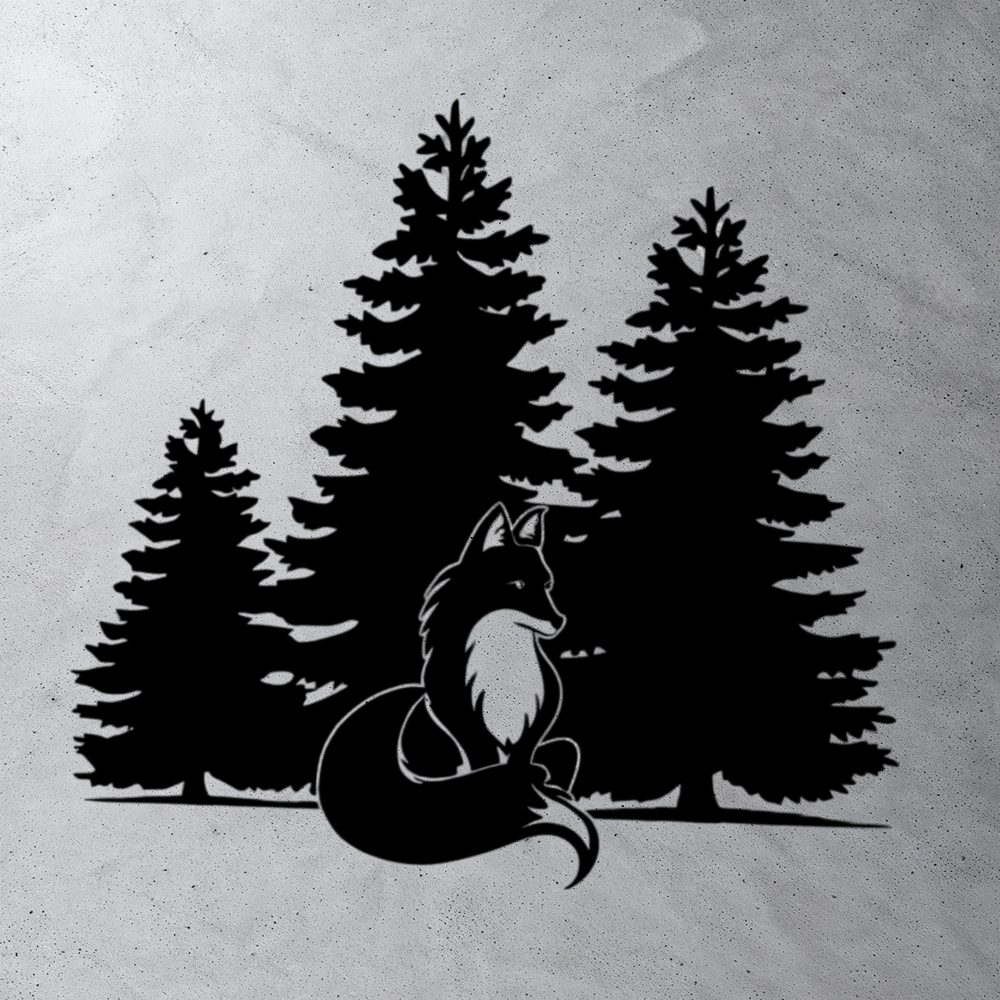 Виниловая наклейка на авто "Лиса и лес"