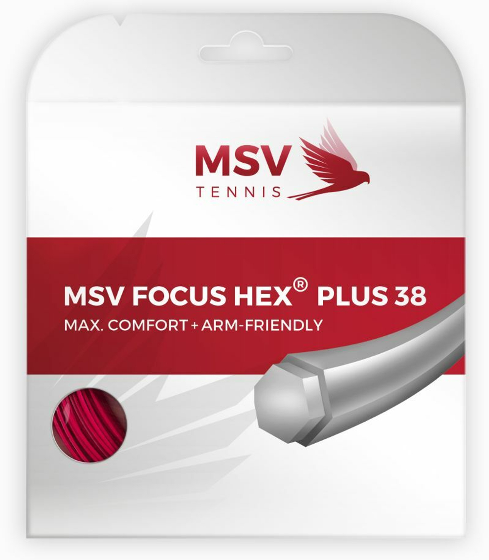 Теннисные струны MSV Focus Hex Plus 38 (12 m) - красный