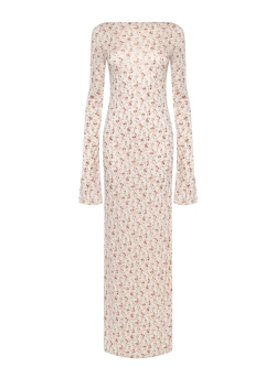 Платье LONG SLEEVE TEA ROSE