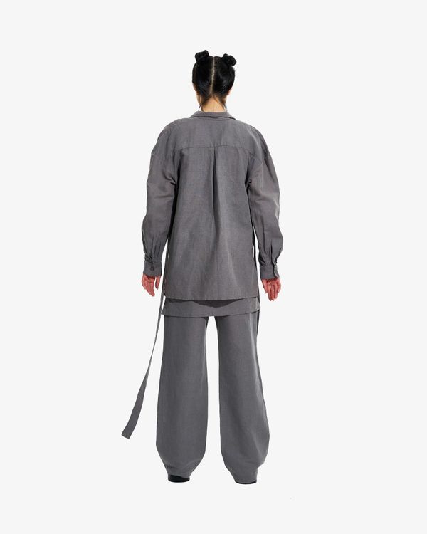 Брюки льняные Borozna Серые - фото 5