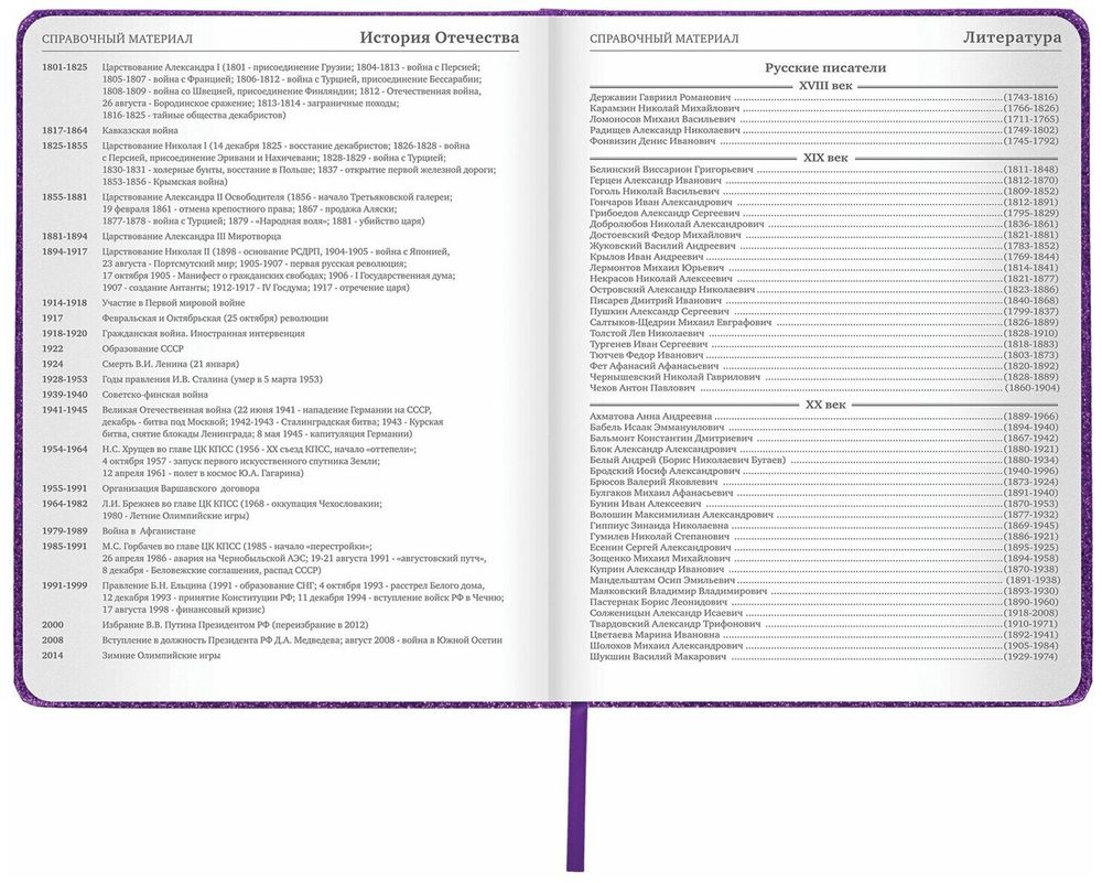 Дневник 1-11 класс 48 л., обложка кожзам (твердая), фольга, BRAUBERG "SPARKLE", фиолетовый, 105461