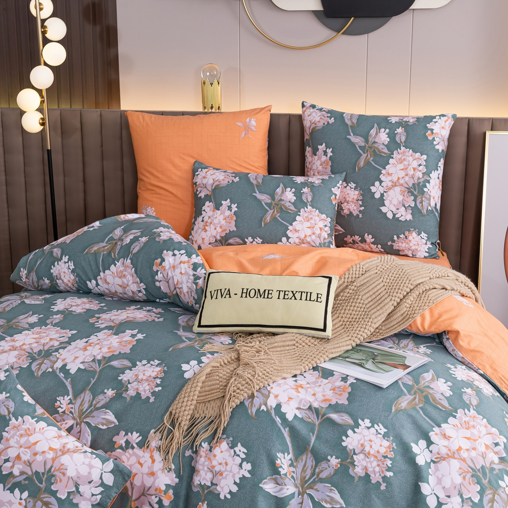 Комплект постельного белья Делюкс Сатин 100% хлопок на резинке LR457