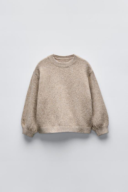 ZARA ТРИКОТАЖНЫЙ СВИТЕР, РЫЖЕВАТО-КОРИЧНЕВЫЙ