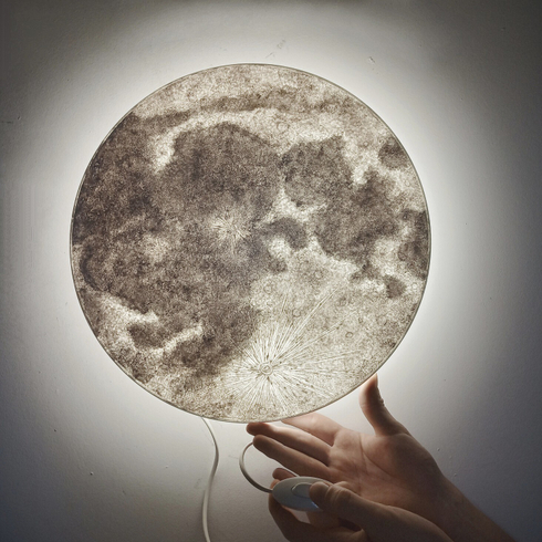 Ночник - Луна (40 см) на стену