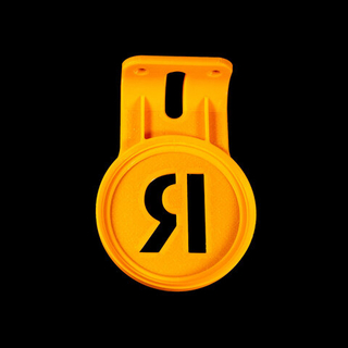 Настенный кронштейн-полка для Яндекс станций (Алиса) Лайт (первое поколение) 3D печать, оранжевый