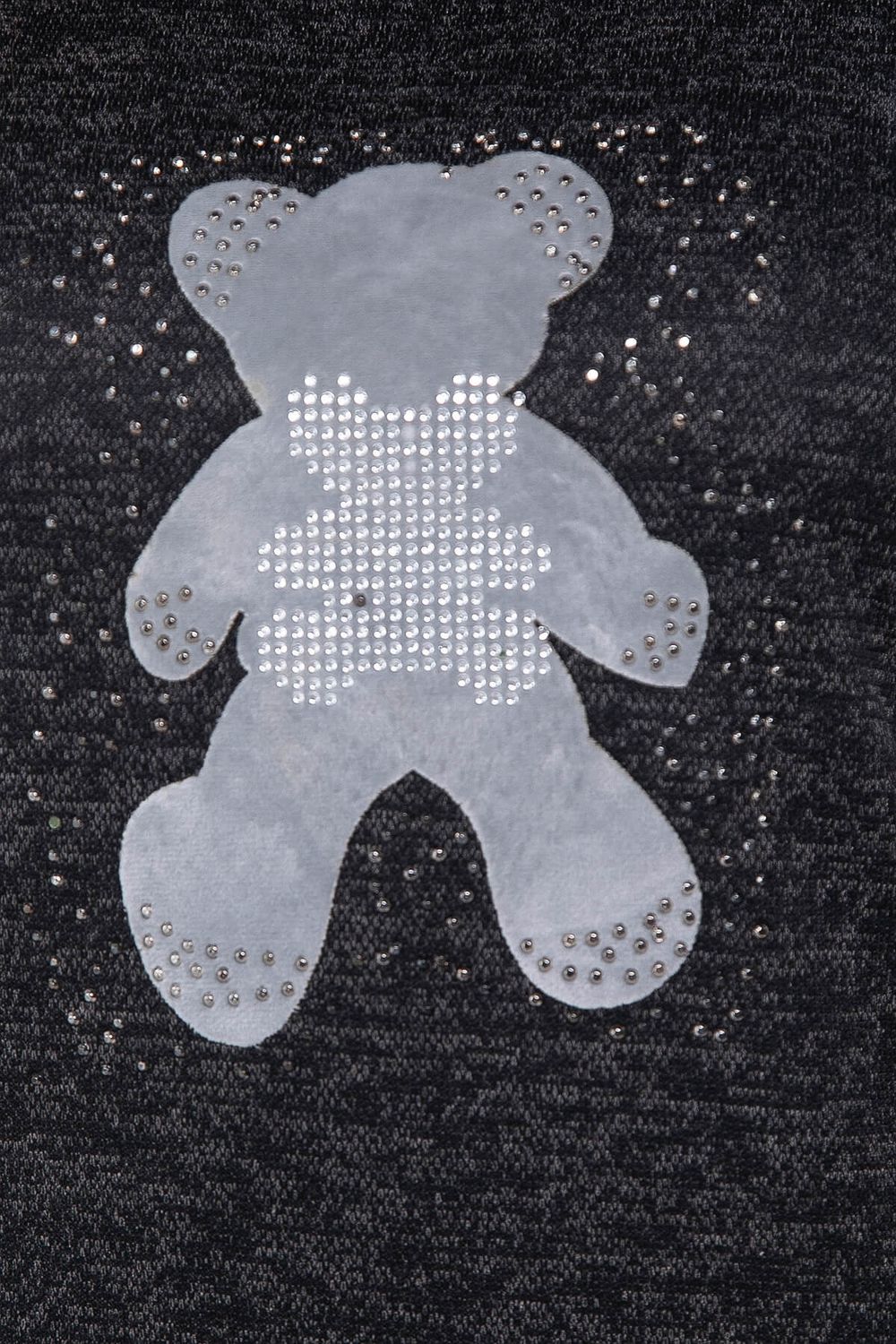 Джемпер с аппликацией (черный меланж) Б8334 LT Collection